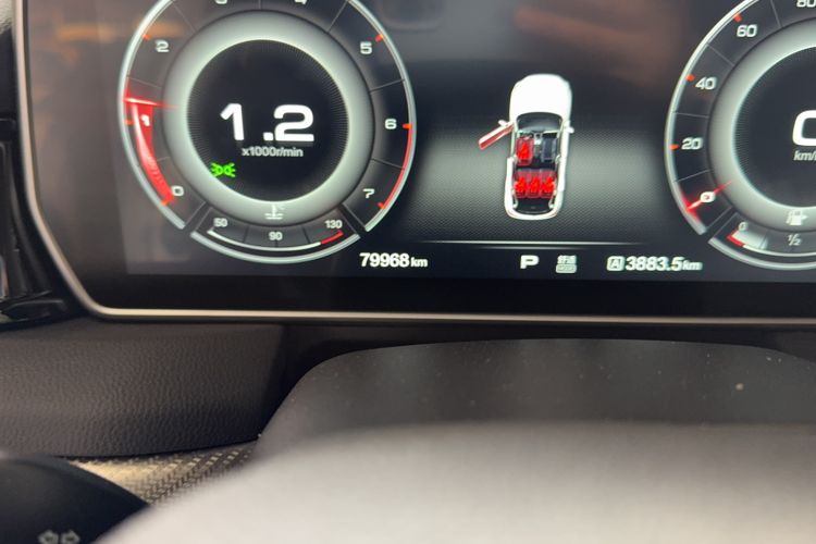 Used Hongqi HS5 2019 2.0T Smart Connect Flagship Edition Odometer Close Up