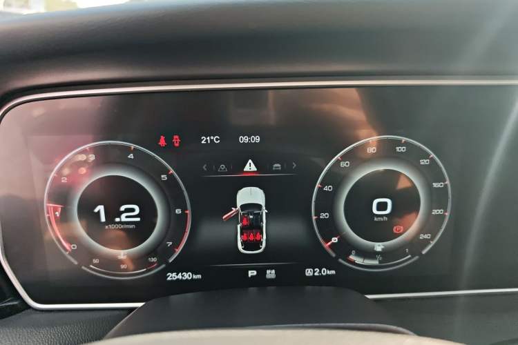 Used Hongqi HS5 2019 2.0T Smart Connect Flagship Edition Odometer Close Up