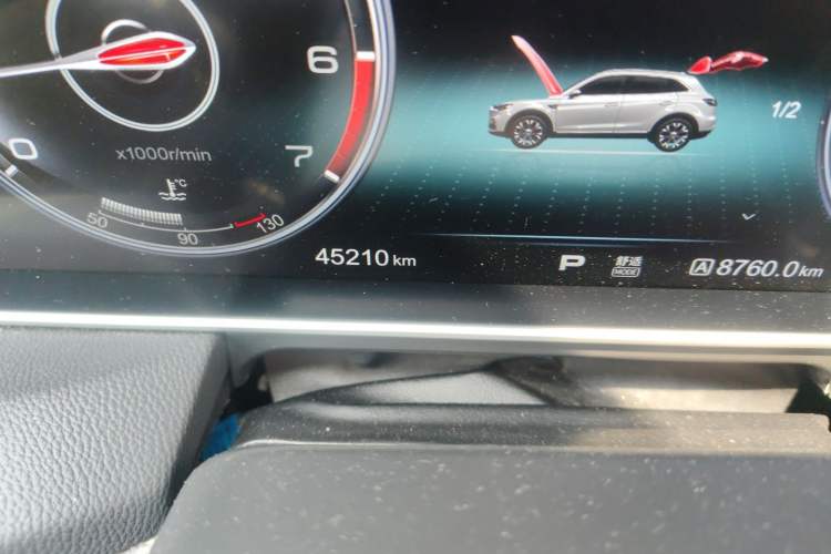 Used Hongqi HS5 2019 2.0T Smart Connect Flagship All-Wheel-Drive Version Odometer Close Up