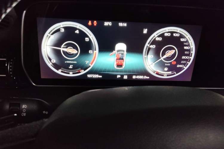 Used Hongqi HS5 2019 2.0T Smart Connect Flagship Edition Odometer Close Up