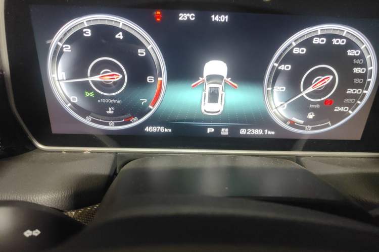 Used Hongqi HS5 2019 2.0T Smart Connect Flagship Edition Odometer Close Up