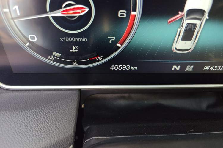 Used Hongqi HS5 2019 2.0T Smart Connect Flagship Edition Odometer Close Up