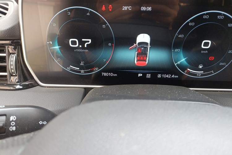 Used Hongqi HS5 2019 2.0T Smart Connect Flagship All-Wheel-Drive Version Odometer Close Up