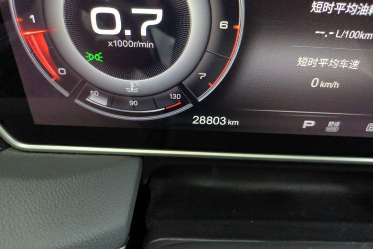 Used Hongqi HS5 2019 2.0T Smart Connect Flagship Edition Odometer Close Up