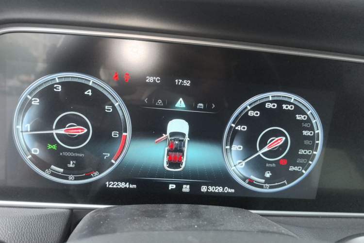 Used Hongqi HS5 2019 2.0T Smart Connect Flagship All-Wheel-Drive Version Instrument Cluster