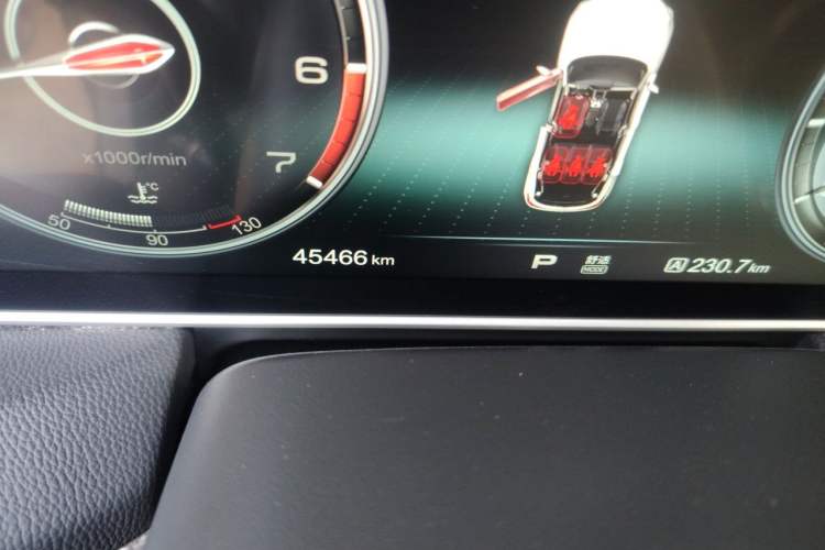 Used Hongqi HS5 2019 2.0T Smart Connect Flagship Edition Odometer Close Up