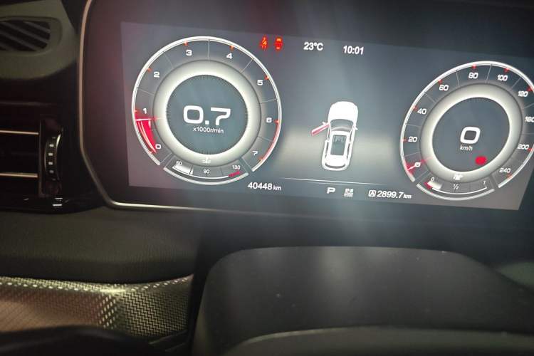 Used Hongqi HS5 2019 2.0T Smart Connect Flagship Edition Odometer Close Up