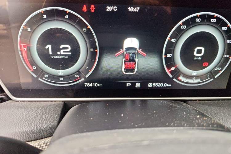 Used Hongqi HS5 2019 2.0T Smart Connect Flagship Edition Odometer Close Up