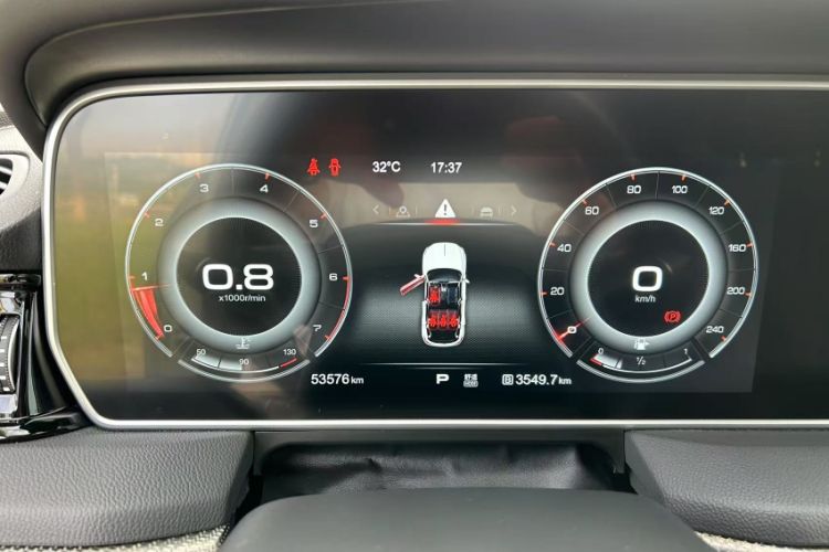 Used Hongqi HS5 2019 2.0T Smart Connect Flagship Edition Odometer Close Up