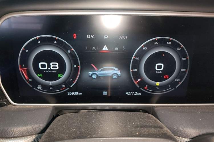 Used Hongqi HS5 2022 Facelifted Version 2.0T Smart Connect Flagship All-Wheel-Drive Edition Instrument Cluster