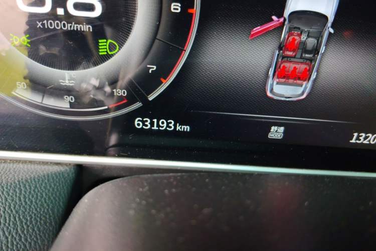 Used Hongqi HS5 2022 Facelifted Version 2.0T Smart Connect Flagship All-Wheel-Drive Edition Odometer Close Up