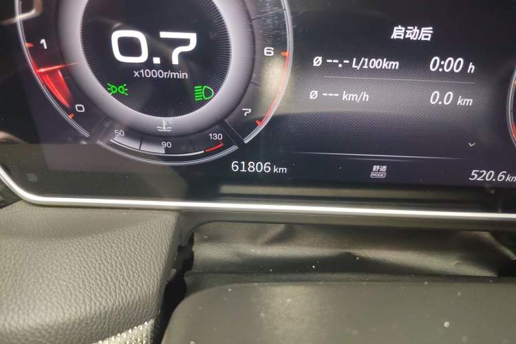 Used Hongqi HS5 2022 Facelifted Version 2.0T Smart Connect Flagship All-Wheel-Drive Edition Odometer Close Up