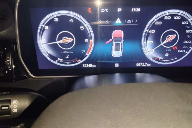 Used Hongqi HS5 2022 Revised Version 2.0T Smart Connect Flagship Edition Odometer Close Up