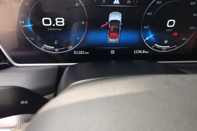 Used Hongqi HS5 2022 2.0T Smart Connect Flagship All-Wheel-Drive Version Odometer Close Up