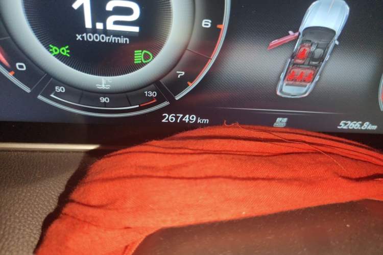 Used Hongqi HS5 2022 Revised Version 2.0T Smart Connect Flagship Edition Odometer Close Up