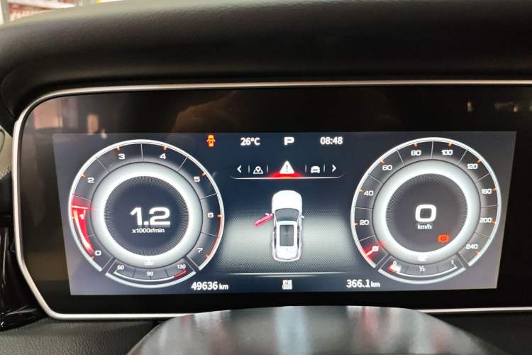 Used Hongqi HS5 2022 Facelifted Version 2.0T Smart Connect Flagship All-Wheel-Drive Edition Odometer Close Up