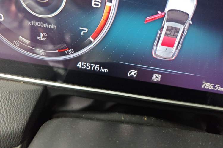 Used Hongqi HS5 2022 Facelifted Version 2.0T Smart Connect Flagship All-Wheel-Drive Edition Odometer Close Up