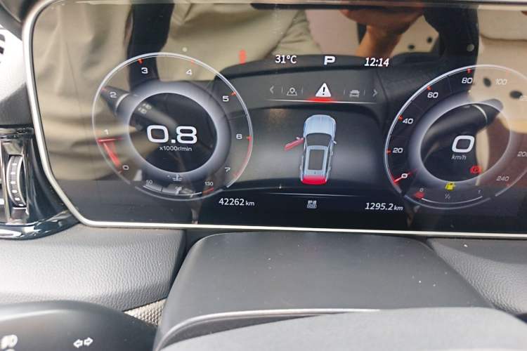 Used Hongqi HS5 2022 2.0T Smart Connect Flagship Edition Odometer Close Up
