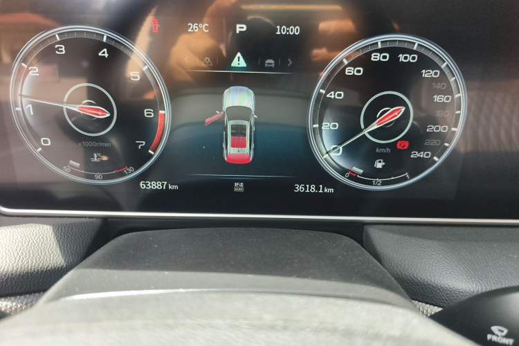 Used Hongqi HS5 2022 Facelifted Version 2.0T Smart Connect Flagship All-Wheel-Drive Edition Odometer Close Up