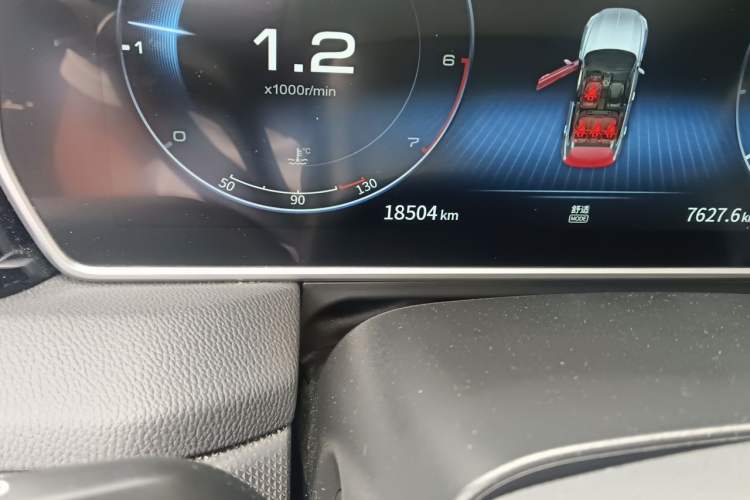 Used Hongqi HS5 2022 2.0T Smart Connect Flagship All-Wheel-Drive Version Odometer Close Up