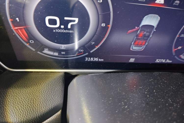 Used Hongqi HS5 2022 Revised Version 2.0T Smart Connect Flagship Edition Odometer Close Up