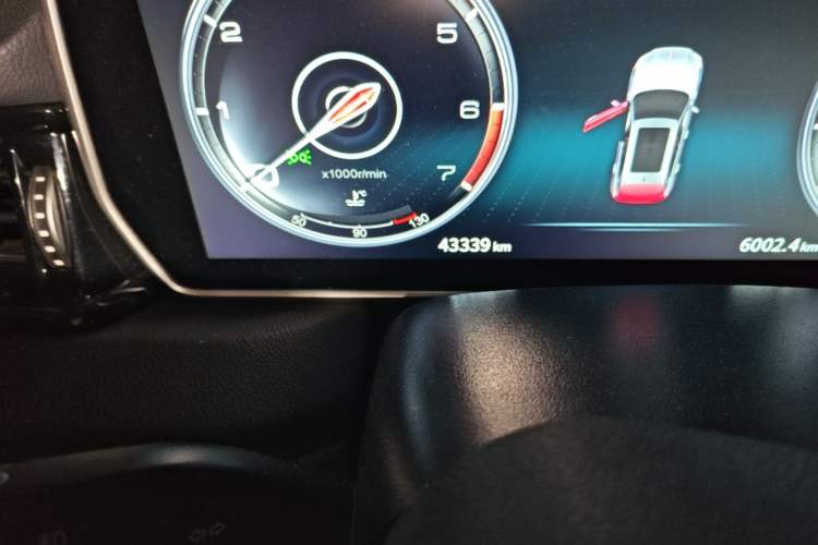 Used Hongqi HS5 2022 2.0T Smart Connect Flagship All-Wheel-Drive Version Odometer Close Up