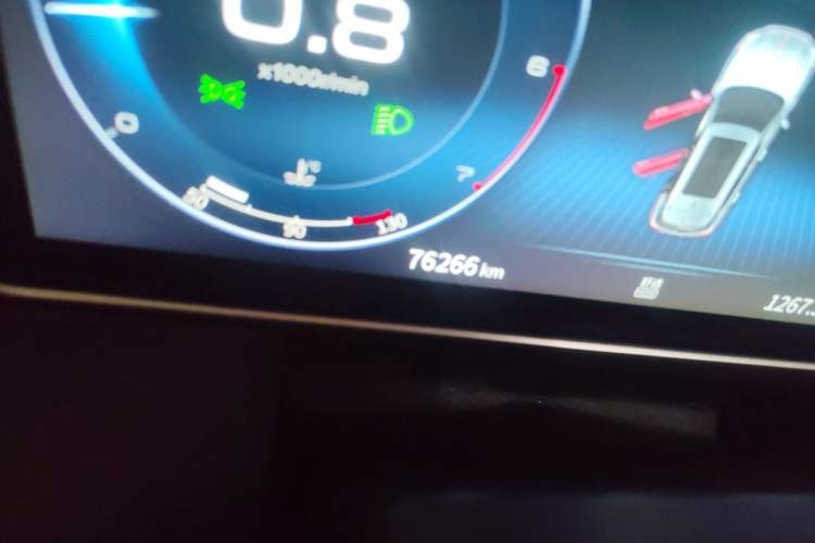 Used Hongqi HS5 2022 2.0T Smart Connect Flagship Edition Odometer Close Up