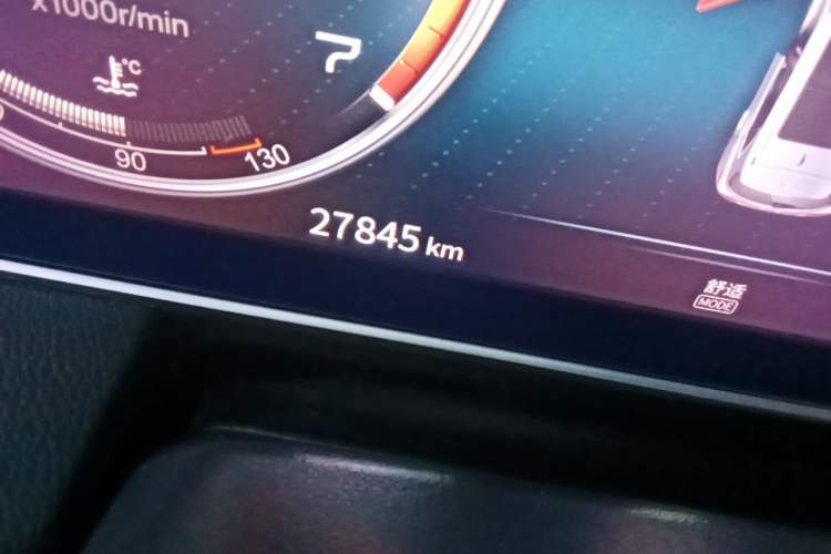 Used Hongqi HS5 2022 Facelifted Version 2.0T Smart Connect Flagship All-Wheel-Drive Edition Odometer Close Up