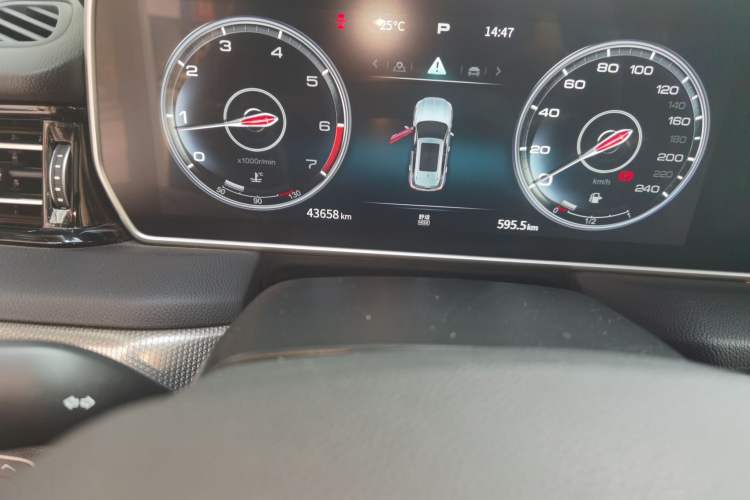 Used Hongqi HS5 2022 2.0T Smart Connect Flagship Enjoyment Purchase Edition Odometer Close Up