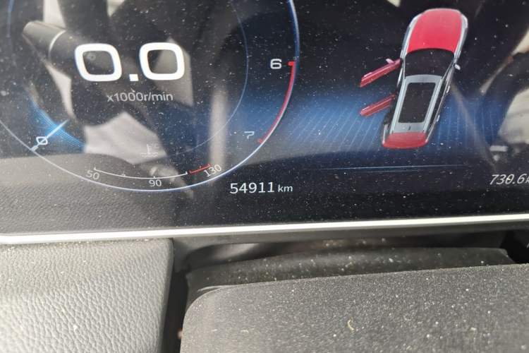 Used Hongqi HS5 2022 Revised Version 2.0T Smart Connect Flagship Edition Odometer Close Up