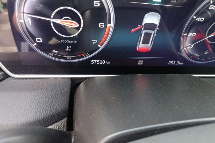 Used Hongqi HS5 2022 Revised Version 2.0T Smart Connect Flagship Edition Odometer Close Up