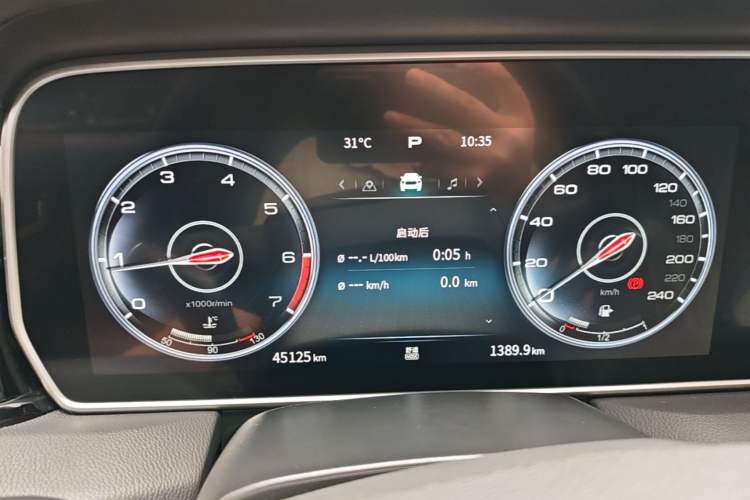 Used Hongqi HS5 2022 Facelifted Version 2.0T Smart Connect Flagship All-Wheel-Drive Edition Instrument Cluster