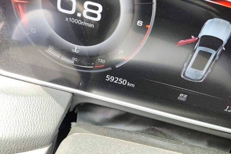 Used Hongqi HS5 2022 Facelifted Version 2.0T Smart Connect Flagship All-Wheel-Drive Edition Odometer Close Up