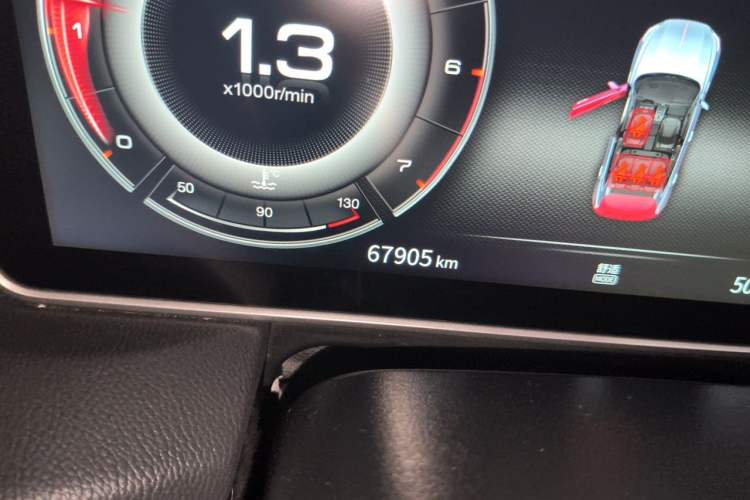 Used Hongqi HS5 2022 Revised Version 2.0T Smart Connect Flagship Edition Odometer Close Up