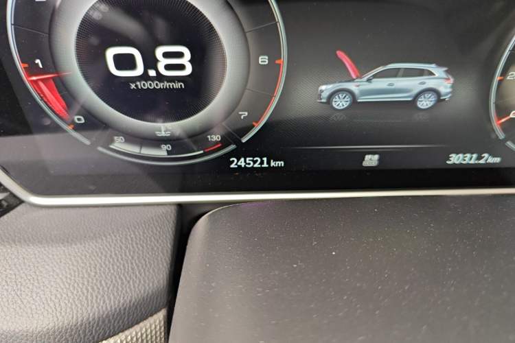 Used Hongqi HS5 2022 Facelifted Version 2.0T Smart Connect Flagship All-Wheel-Drive Edition Odometer Close Up