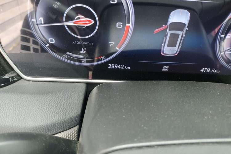 Used Hongqi HS5 2022 Facelifted Version 2.0T Smart Connect Flagship All-Wheel-Drive Edition Odometer Close Up