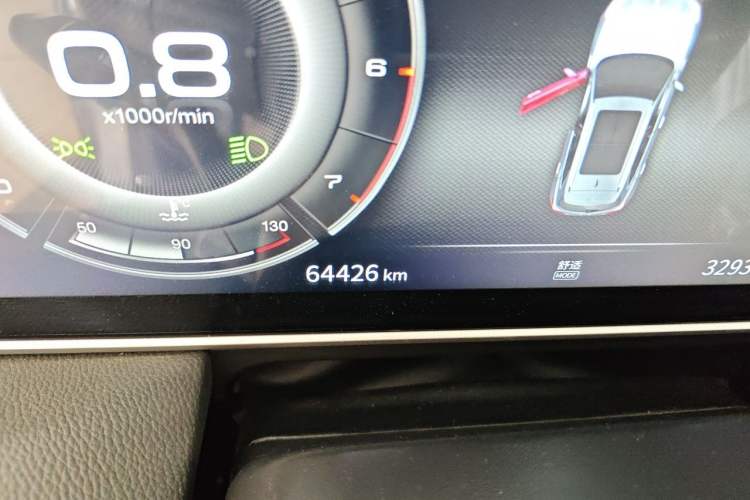 Used Hongqi HS5 2022 Facelifted Version 2.0T Smart Connect Flagship All-Wheel-Drive Edition Odometer Close Up