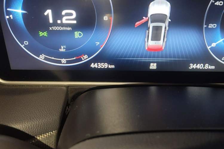 Used Hongqi HS5 2022 Facelifted Version 2.0T Smart Connect Flagship All-Wheel-Drive Edition Odometer Close Up
