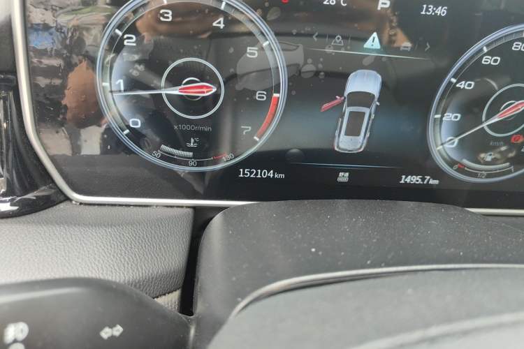 Used Hongqi HS5 2022 Revised Version 2.0T Smart Connect Flagship Edition Odometer Close Up