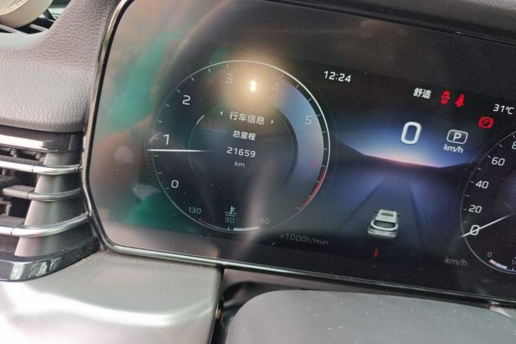 Used Hongqi HS5 2023 2.0T Four-Wheel Drive Flagship Pro Edition Odometer Close Up