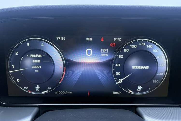 Used Hongqi HS5 2023 2.0T Qixiang Pro Edition Odometer Close Up