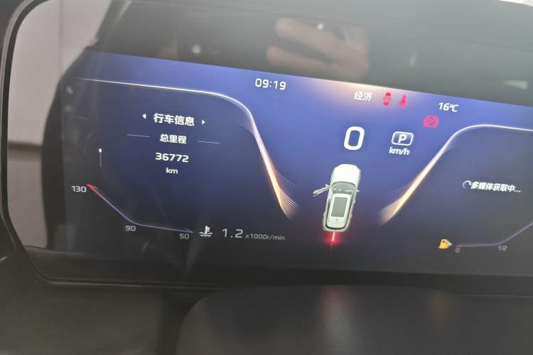 Used Hongqi HS5 2023 2.0T Four-Wheel Drive Flagship Pro Edition Odometer Close Up
