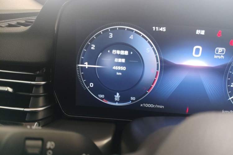 Used Hongqi HS5 2023 2.0T Four-Wheel Drive Flagship Pro Edition Odometer Close Up