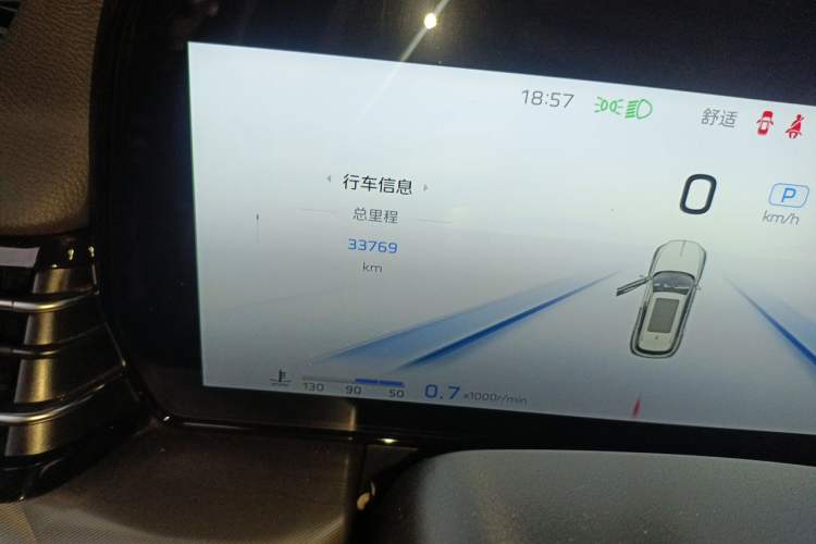 Used Hongqi HS5 2023 2.0T Four-Wheel Drive Flagship Pro Edition Odometer Close Up