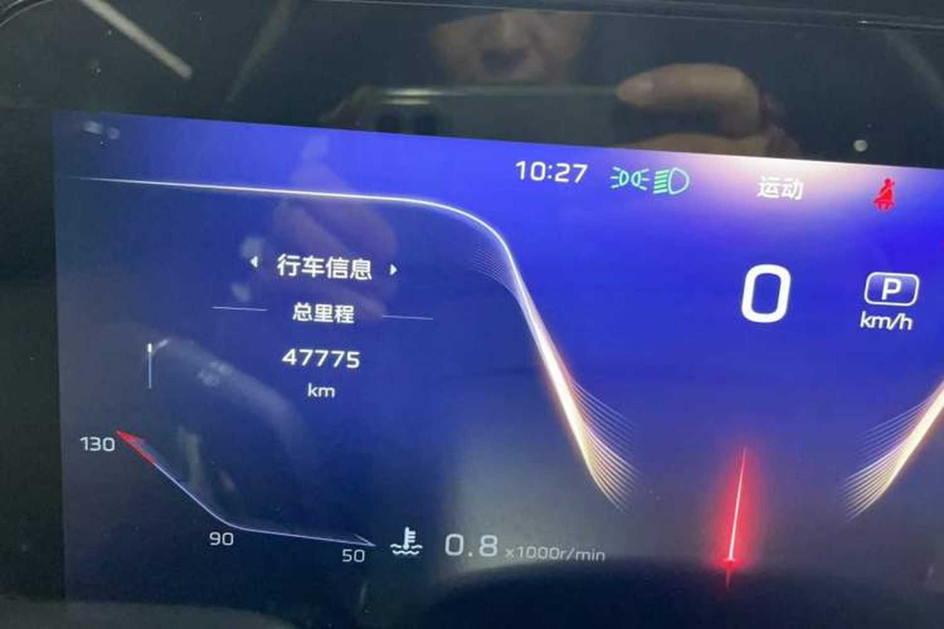 Used Hongqi HS5 2023 2.0T Qixiang Pro Edition Odometer Close Up