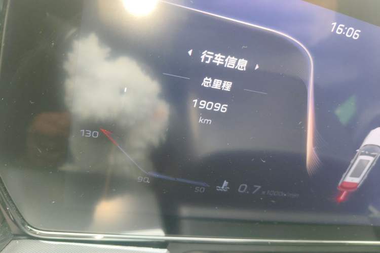Used Hongqi HS5 2023 2.0T Qixiang Pro Edition Odometer Close Up