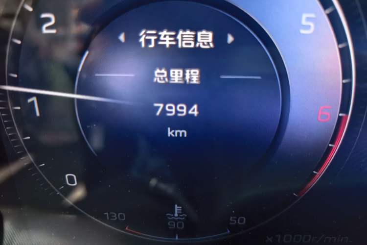 Used Hongqi HS5 2023 2.0T Qixiang Pro Edition Odometer Close Up