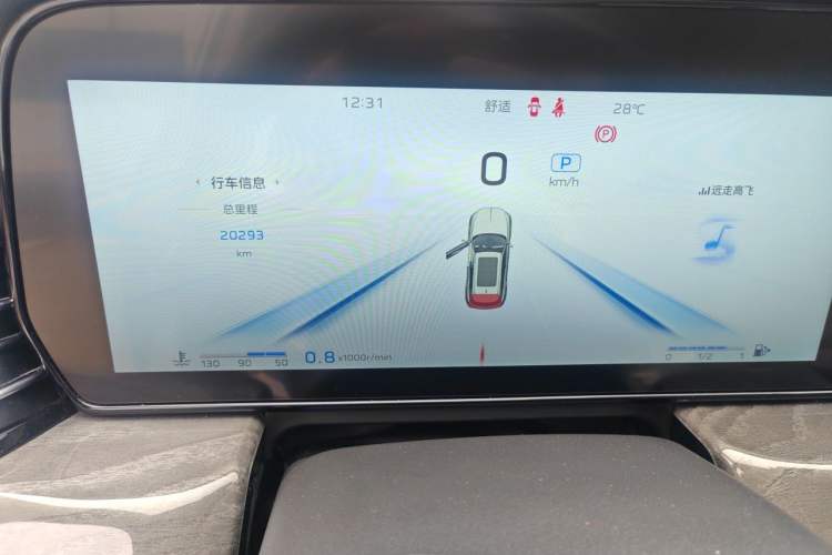 Used Hongqi HS5 2023 2.0T Four-Wheel Drive Flagship Pro Edition Odometer Close Up