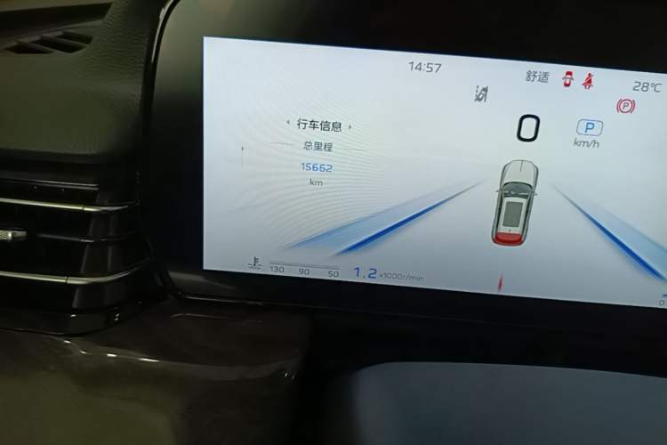 Used Hongqi HS5 2023 2.0T Four-Wheel Drive Flagship Pro Edition Odometer Close Up