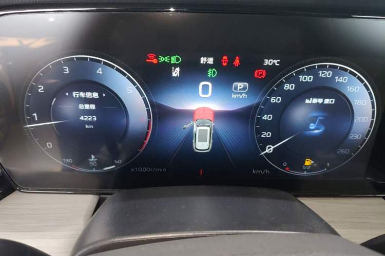 Used Hongqi HS5 2025 2.0T All-Wheel-Drive Flagship Pro Edition Instrument Cluster